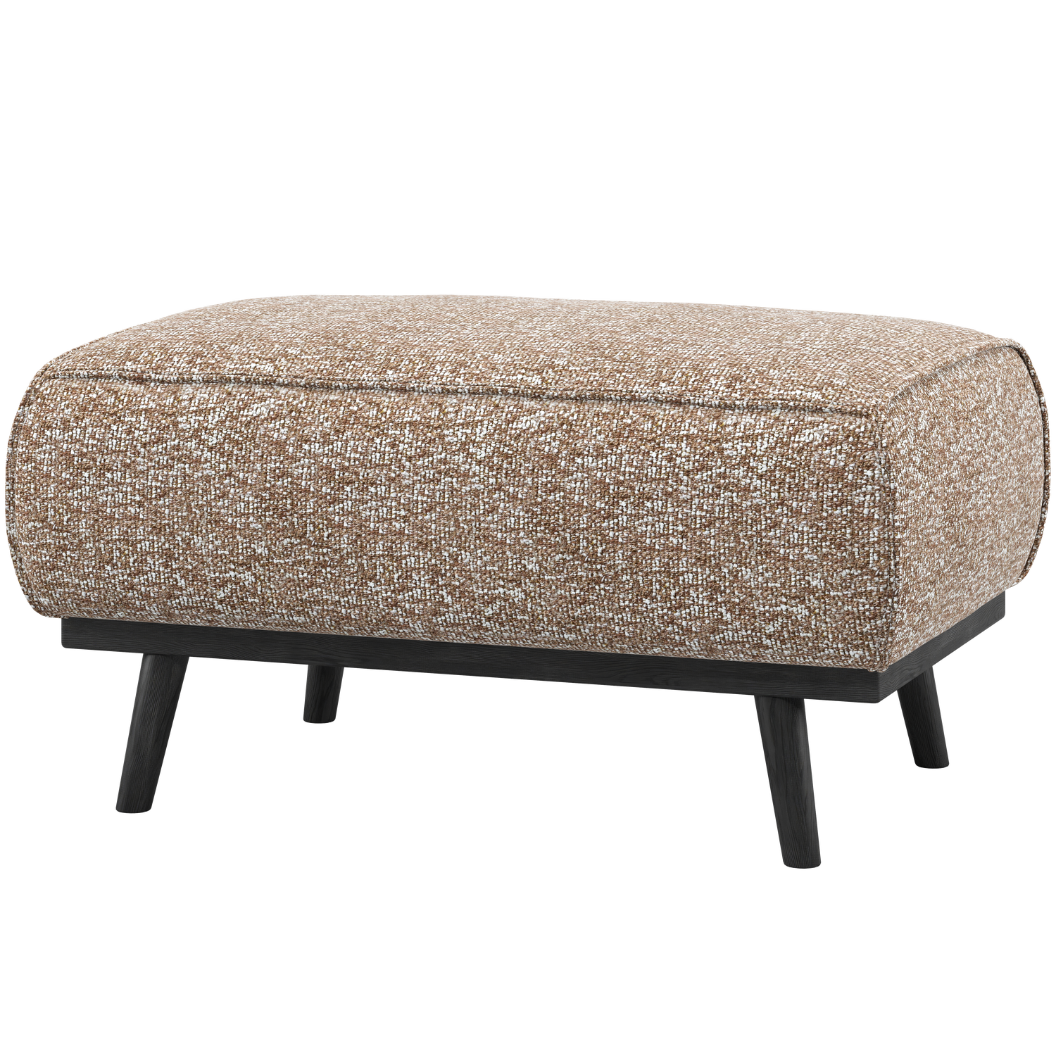 WOOOD Statement Hocker - Polyester - Lichtbruin Melange - 40x80x55