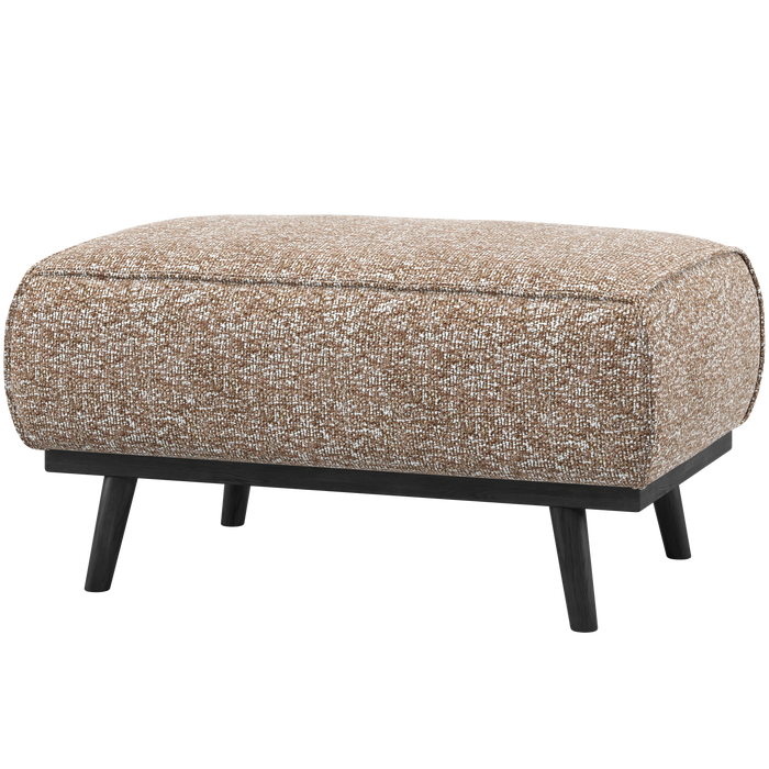 WOOOD Statement Hocker - Polyester - Lichtbruin Melange - 40x80x55