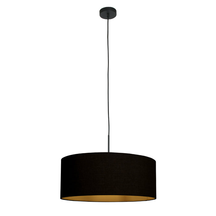 Steinhauer - Hanglamp Zwart|Goud Linnen - 50x50x145cm - Sparkled Light