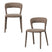 WOOOD Noble Eetkamerstoelen - Polyester - Zand Melange - Set van 2
