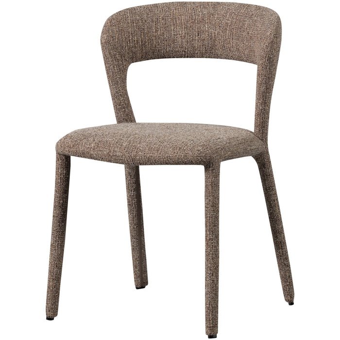 WOOOD Noble Eetkamerstoelen - Polyester - Zand Melange - Set van 2