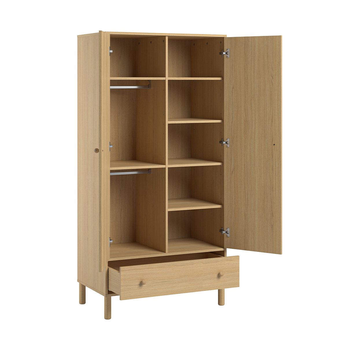 Calicosy - Kledingkast TELA - H185 cm - Houtlook