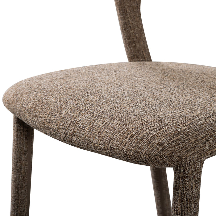 WOOOD Noble Eetkamerstoelen - Polyester - Zand Melange - Set van 2