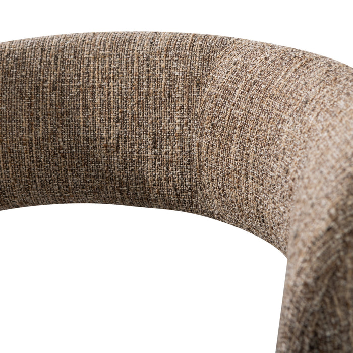 WOOOD Noble Eetkamerstoelen - Polyester - Zand Melange - Set van 2