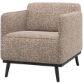 WOOOD Statement Fauteuil Met Arm - Polyester - Lichtbruin Melange