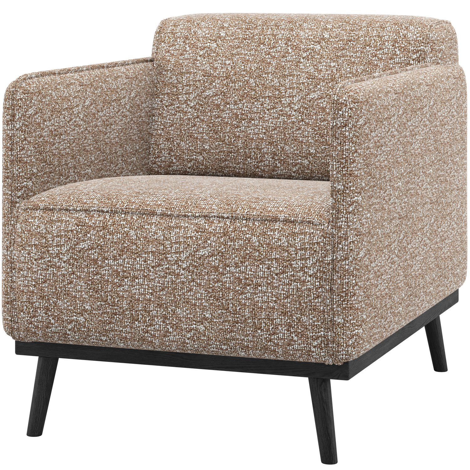 WOOOD Statement Fauteuil Met Arm - Polyester - Lichtbruin Melange