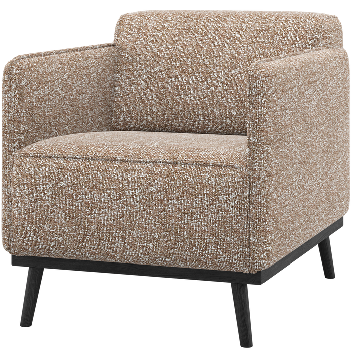 WOOOD Statement Fauteuil Met Arm - Polyester - Lichtbruin Melange