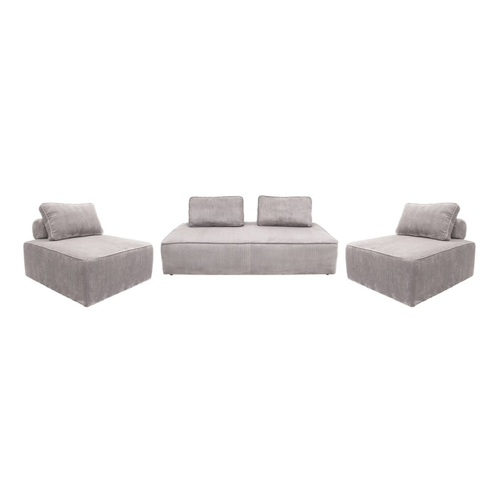 sweeek - Set van fauteuils voor modulaire bank 4 zitplaatsen corduroy