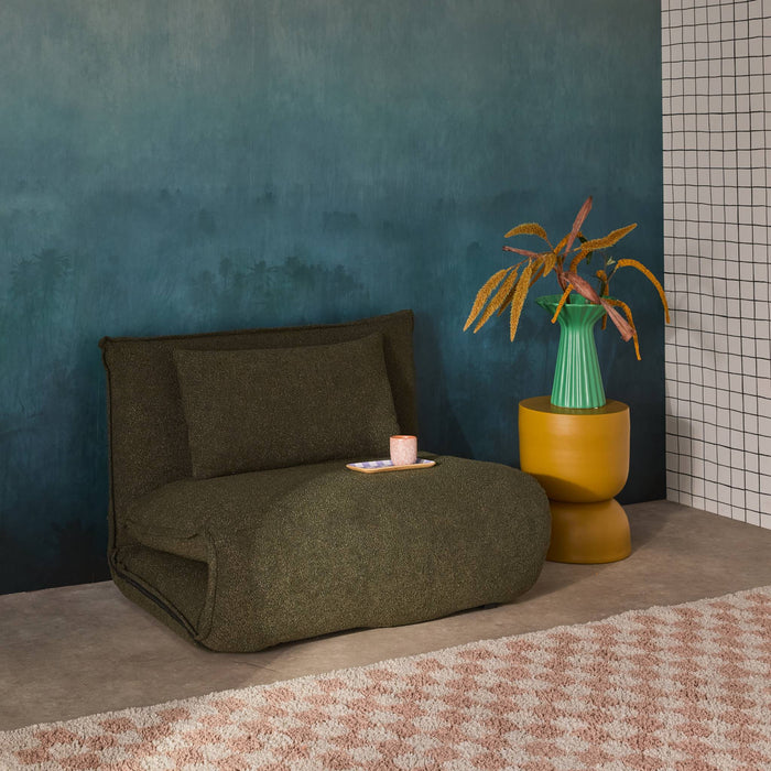 sweeek - Uitklapbare fauteuil boucléstof 1 plaats