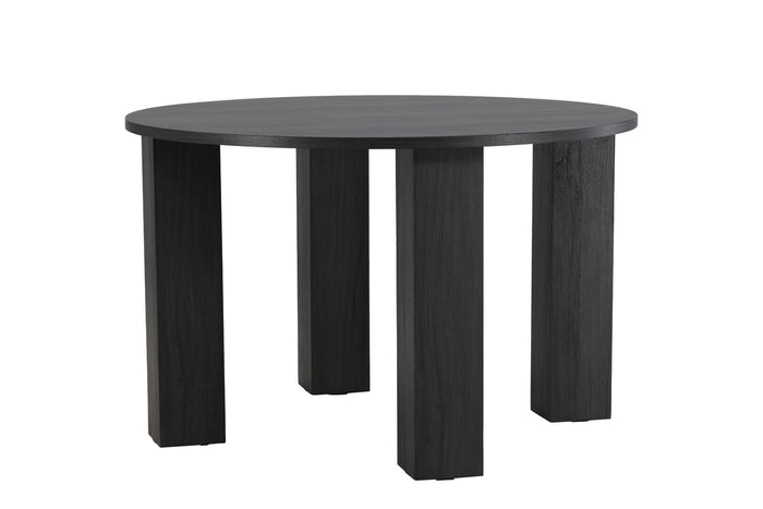 Fjôrd - Eettafel Rond - Zwart - 120x120x75cm - Juno
