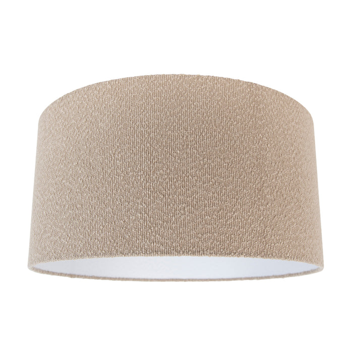 QAZQA Stoffen lampenkap beige met teddy stof 50|50|25