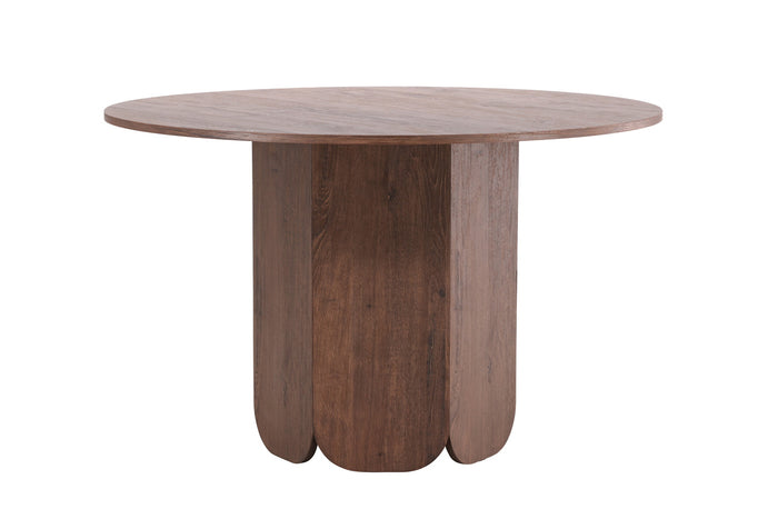 Fjôrd - Eettafel Rond - Donkerbruin - 120x120x75cm - Tekla