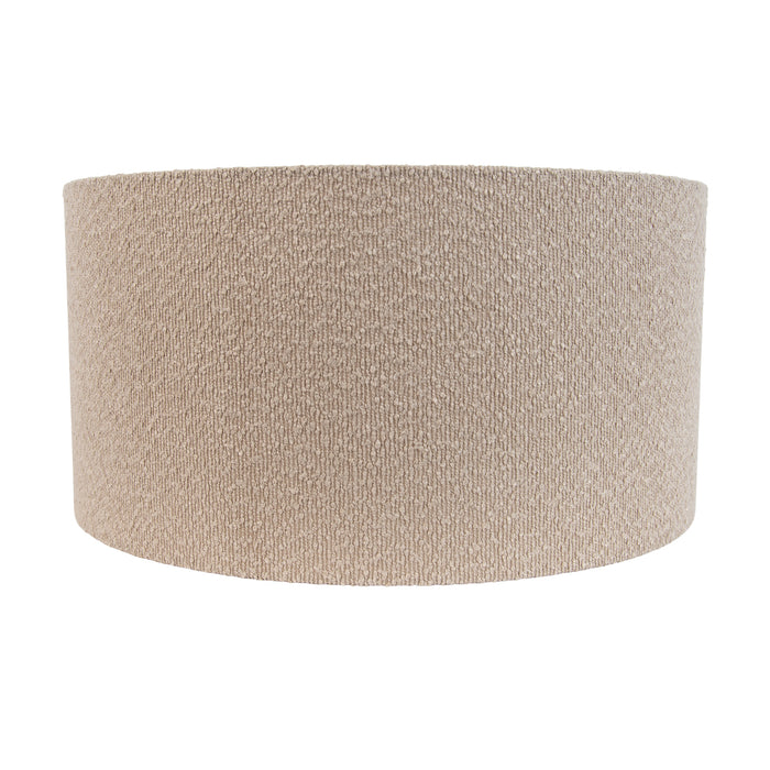 QAZQA Stoffen lampenkap beige met teddy stof 50|50|25
