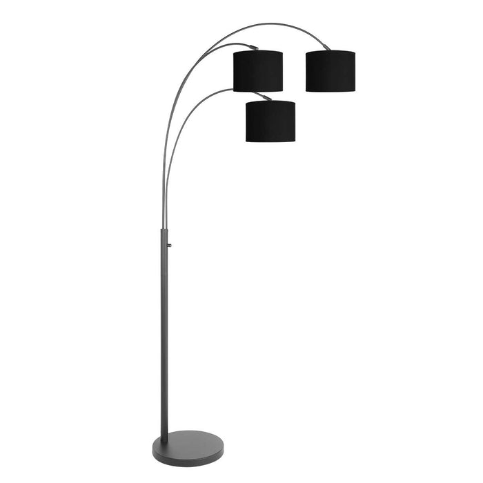 Steinhauer - vloerlamp - Sparkled Light - zwart - linnen metaal -