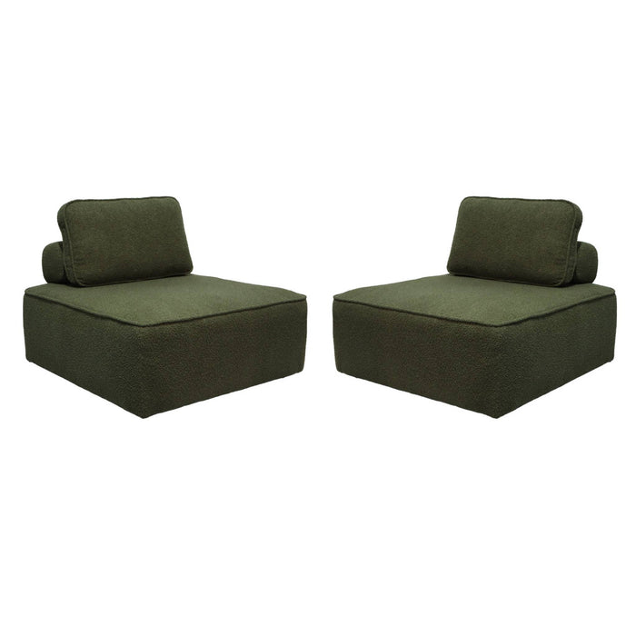 sweeek - Fauteuils boucléstof 1 zitplaats (set van 2)