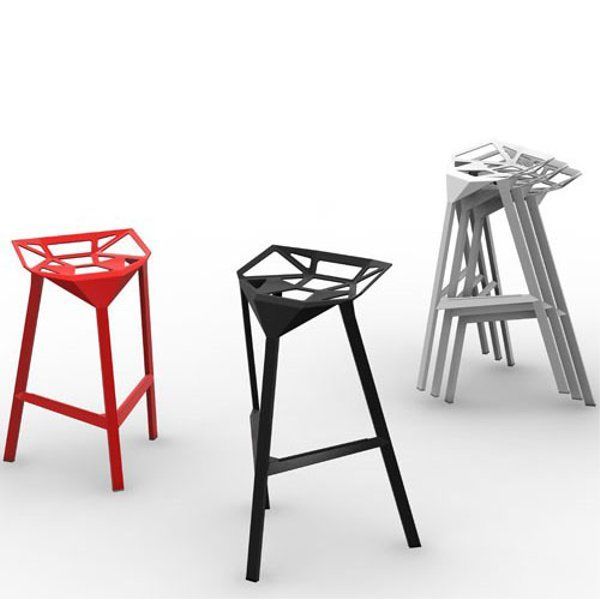 Stool One barkruk medium zwart