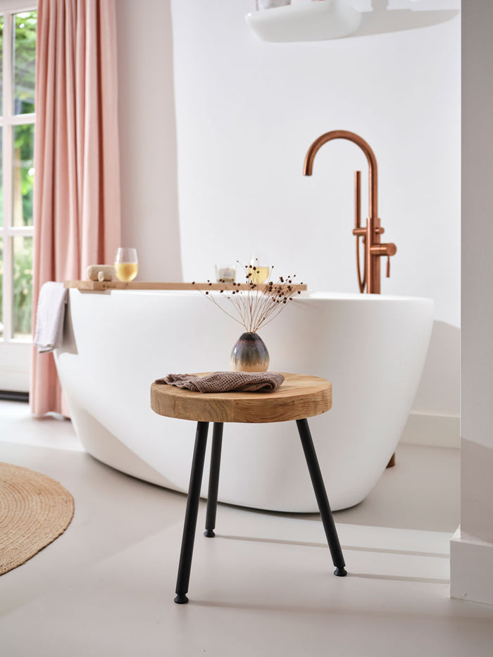 Badplank eiken naturel recht luxe 70 x 20 cm - 25 mm