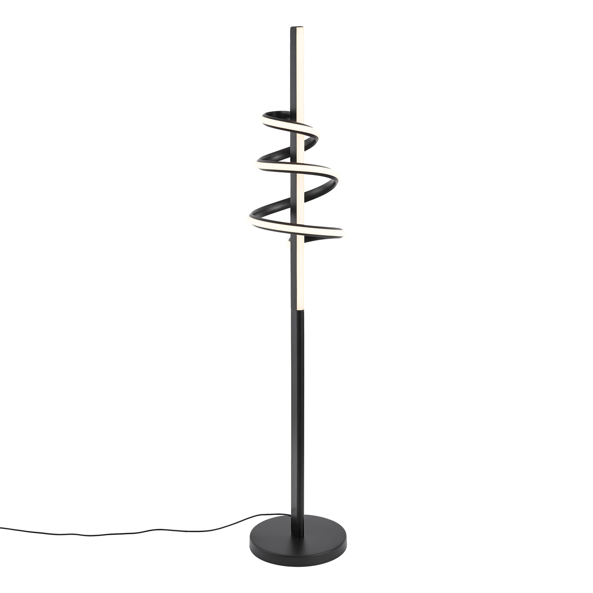 QAZQA Design vloerlamp zwart incl. LED dimbaar - Rolla