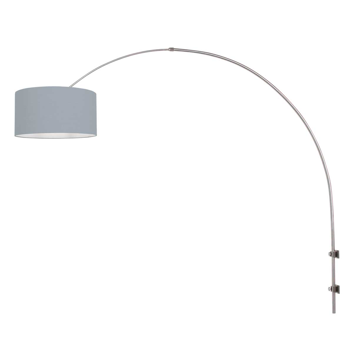 Steinhauer - wandlamp - Sparkled Light - staal - linnen metaal - E27