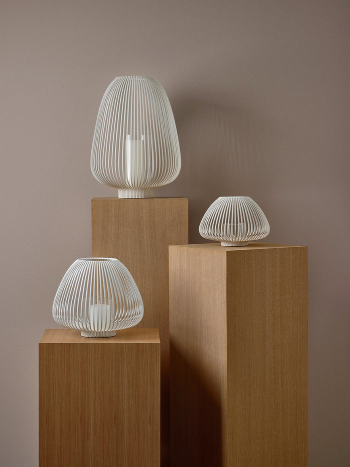 Lyva Lantaarn White Medium | Wit | Staal