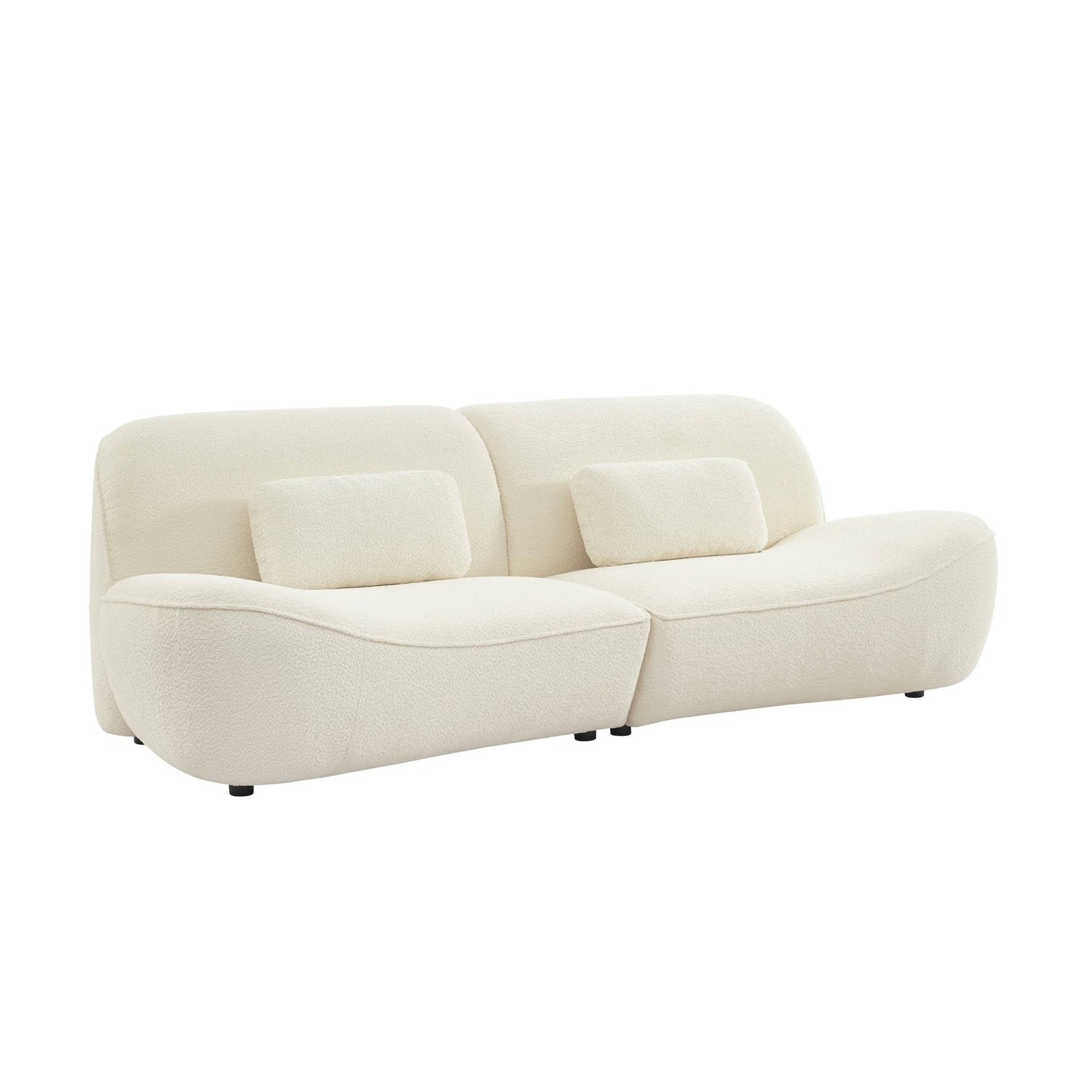 sweeek - Bank 3 zitplaatsen bouclé stof