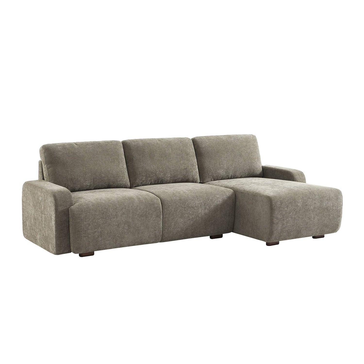 sweeek - Hoekbank rechts 3 zitplaatsen stof