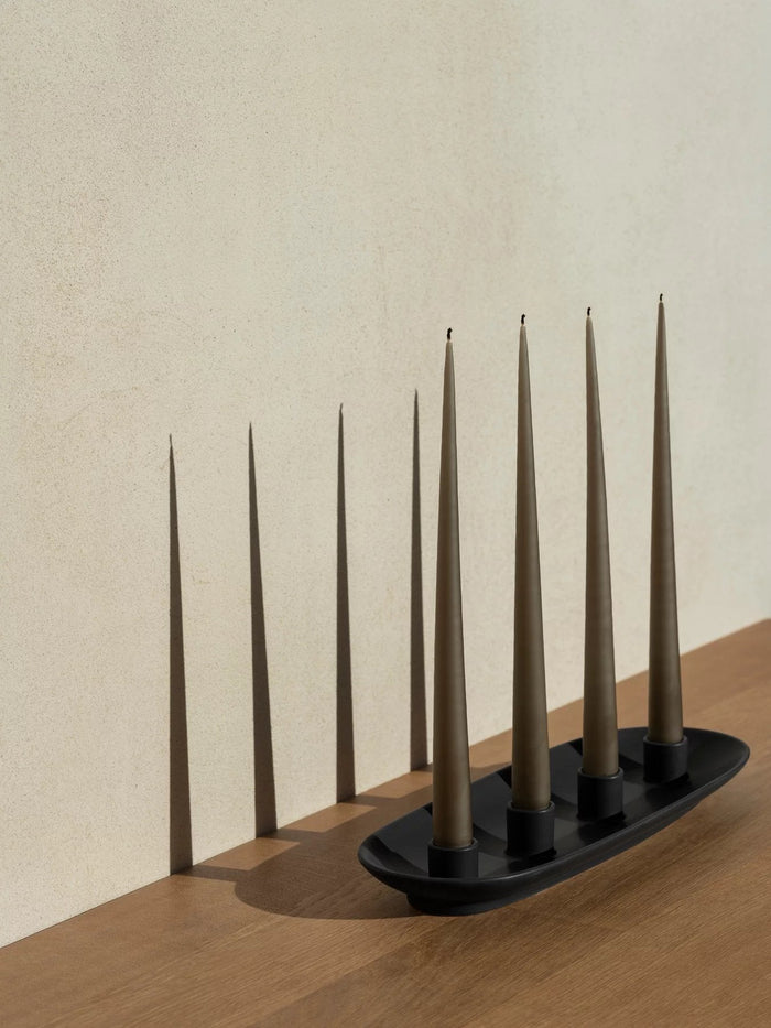 Vela Kandelaar Agave Green Ovaal | Groen | Stoneware