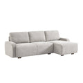 sweeek - Hoekbank rechts 3 zitplaatsen stof