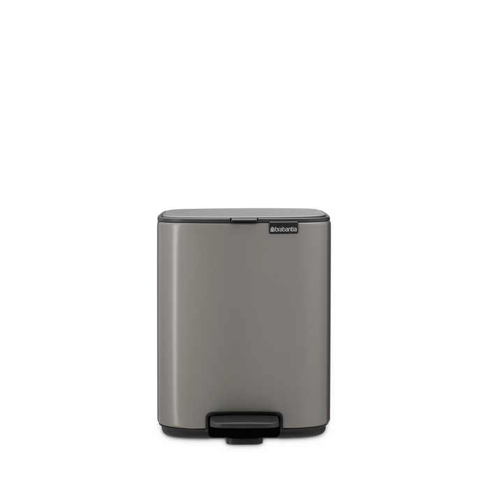 Brabantia Bo Pedaalemmer 7L, kunststof binnenemmer - Platinum