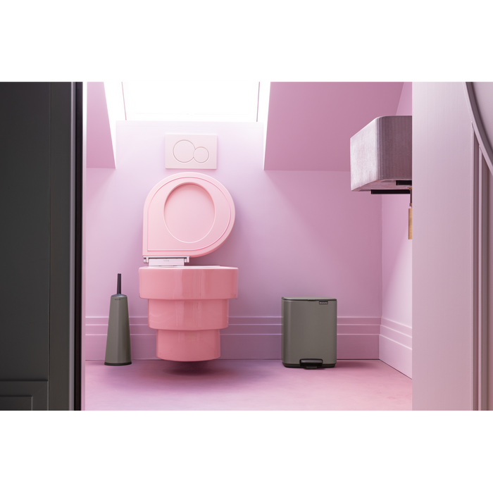 Brabantia Bo Pedaalemmer 7L, kunststof binnenemmer - Platinum