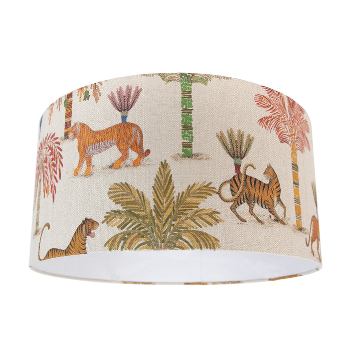 QAZQA Stoffen lampenkap multicolor met dierenprint 50|50|25