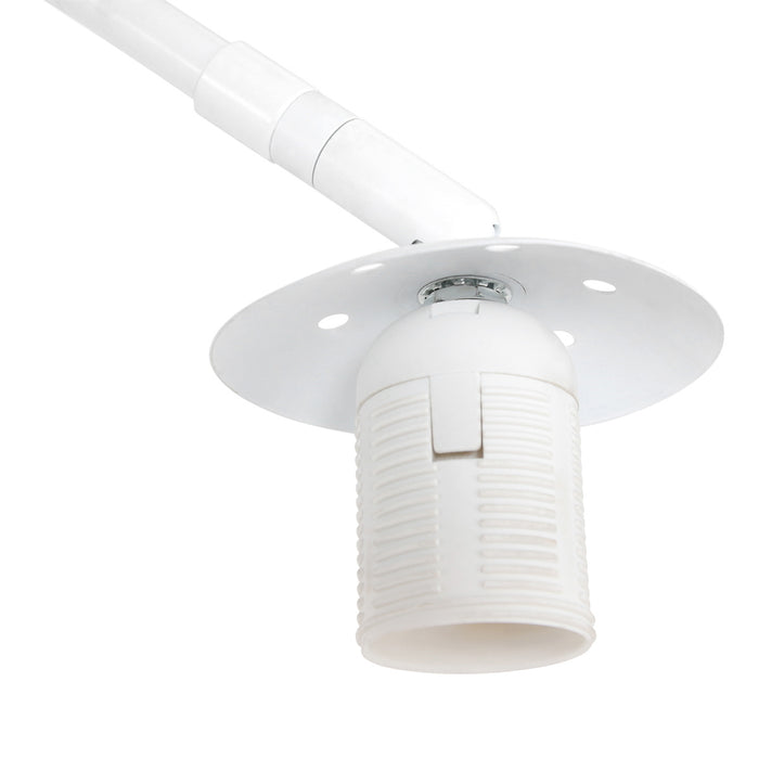 Steinhauer - vloerlamp - Sparkled Light - wit - linnen metaal -