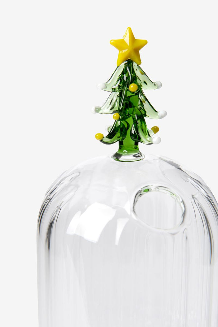 Sissy-Boy Glazen waxinelichthouder met kerstboom