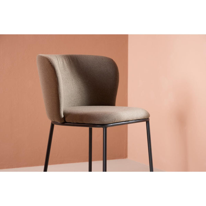 Svea - Lino eetkamerstoel - linnen - bruin