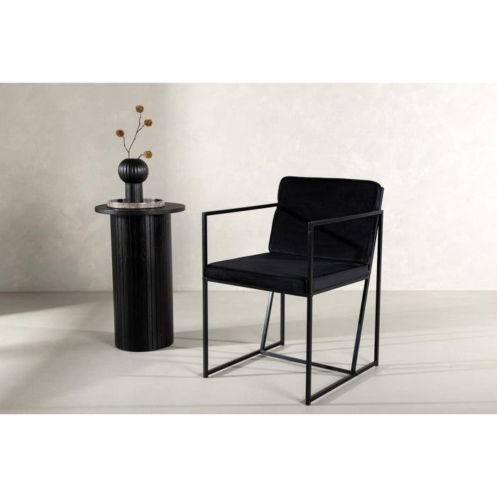 Svea - Lorka eetkamerstoel - velvet - zwart