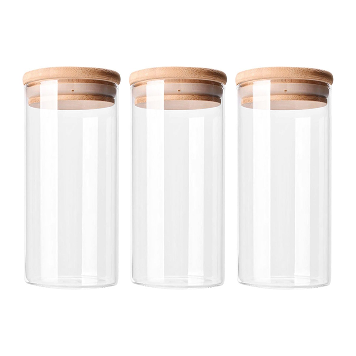 Krumble Voorraadpotten glas - 1000 ml per pot - Set van 3