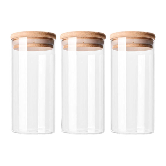 Krumble Voorraadpotten glas - 1000 ml per pot - Set van 3