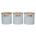 Voorraadbussen, Set van 3 Stuks, 1 L, Licht Blauw - KitchenCraft