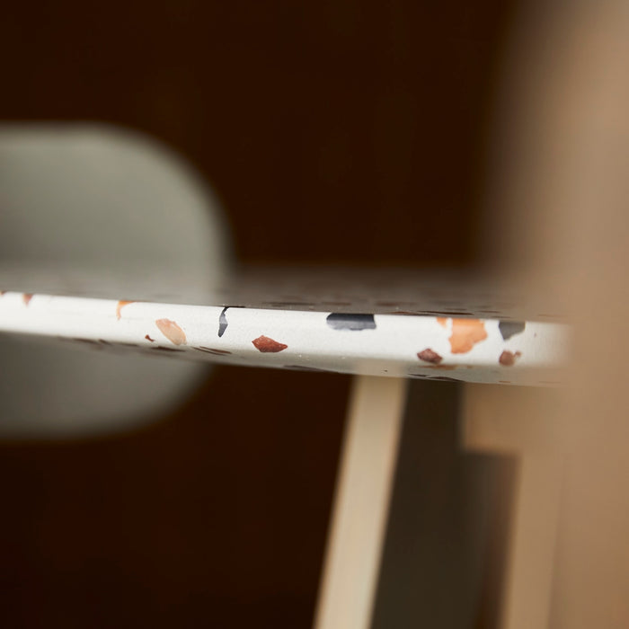 Tikamoon - Ronde tafel van premium terrazzo en massief acaciahout 90 …