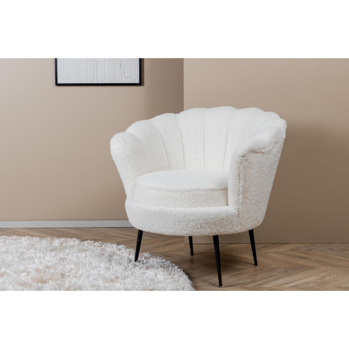 Svea - Rano fauteuil - teddy - wit