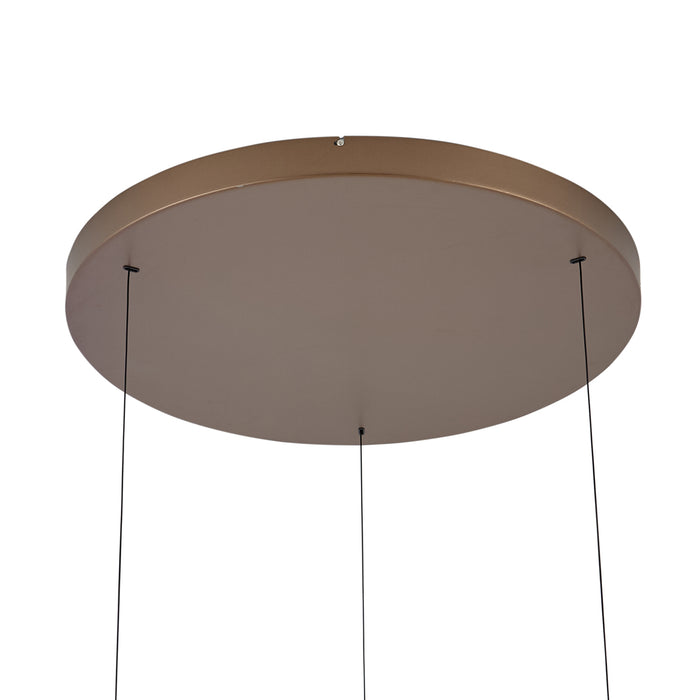 QAZQA Design hanglamp donker brons 3-staps dimbaar easylift - Titmus