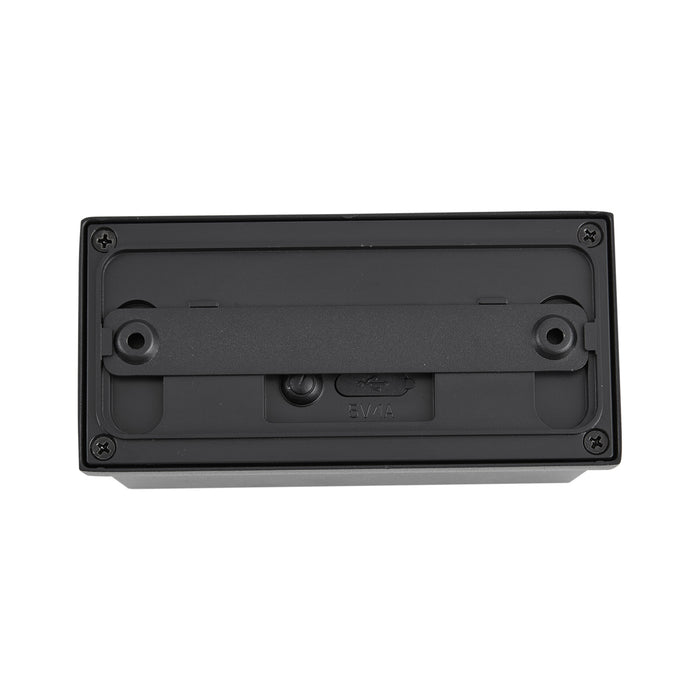 QAZQA Wandlamp zwart lux sensor magnetisch incl. LED oplaadbaar -