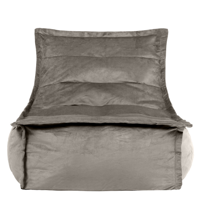 icon Dolce Lounge Zitzak - Velours - Houtskool