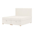 by fonQ Leon Boxspring met Relaxfunctie 180 x 200 cm - Bouclé / Ivoor