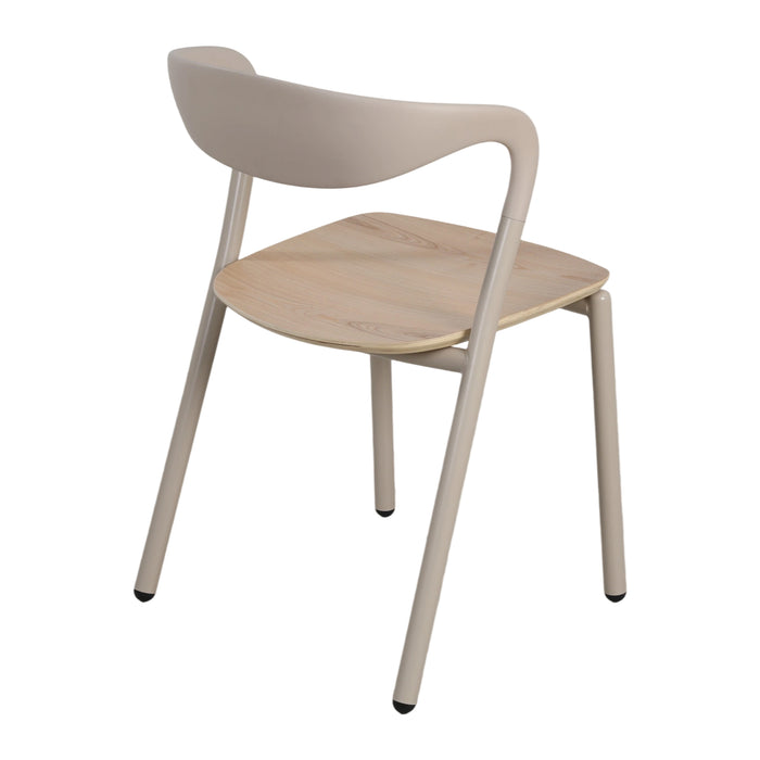 by fonQ Aera Eetkamerstoel - Naturel / Lichtgrijs