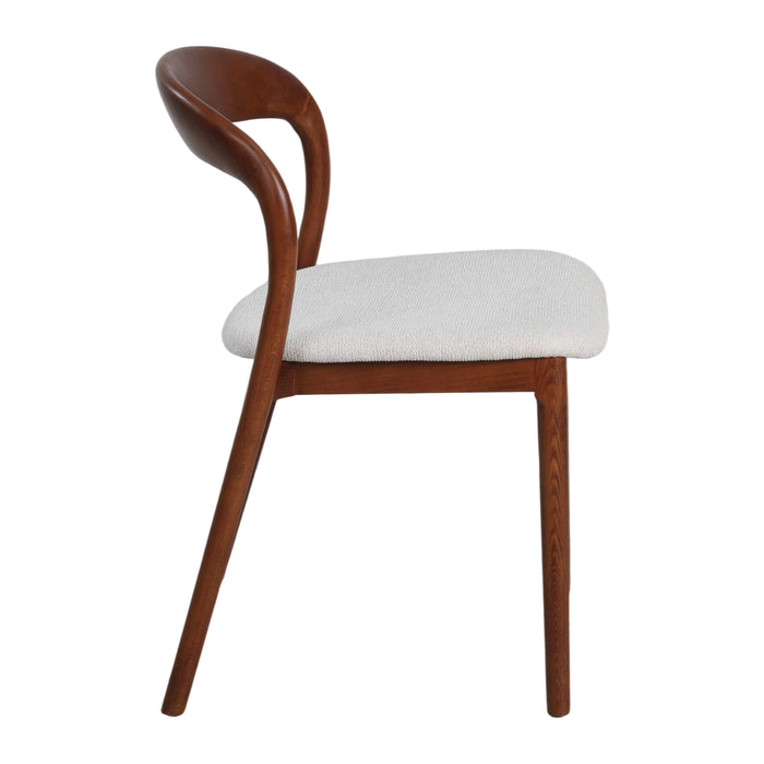 by fonQ Solea Eetkamerstoel - Créme / Walnoot