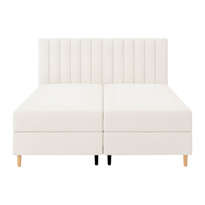 by fonQ Pazara Boxspring met Opbergruimte 160 x 200 cm - Ivoor / Naturel