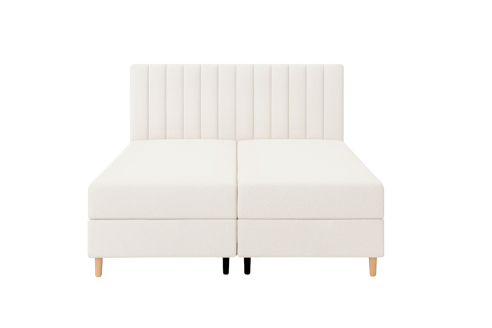 by fonQ Pazara Boxspring met Opbergruimte 180 x 200 cm - Ivoor / Naturel