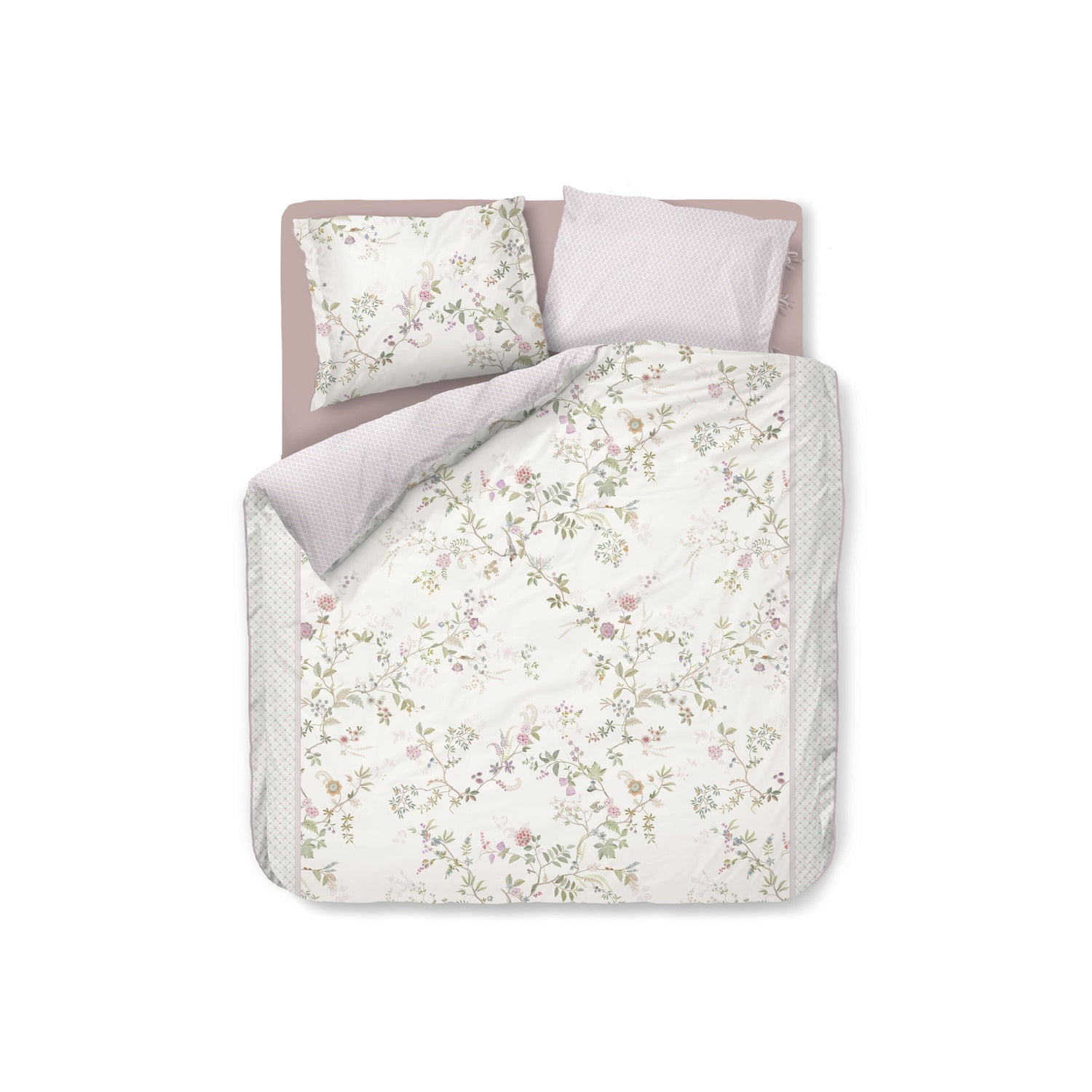 Pip Studio Bustani Dekbedovertrek 240 x  200/220 cm - Wit