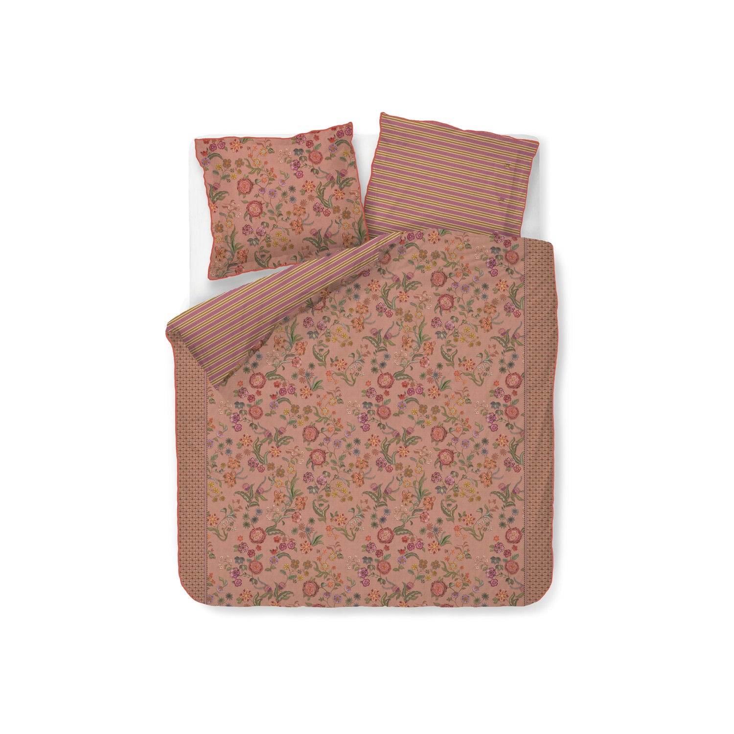 Pip Studio Coco Flower Dekbedovertrek 240 x  200/220 cm - Koraal
